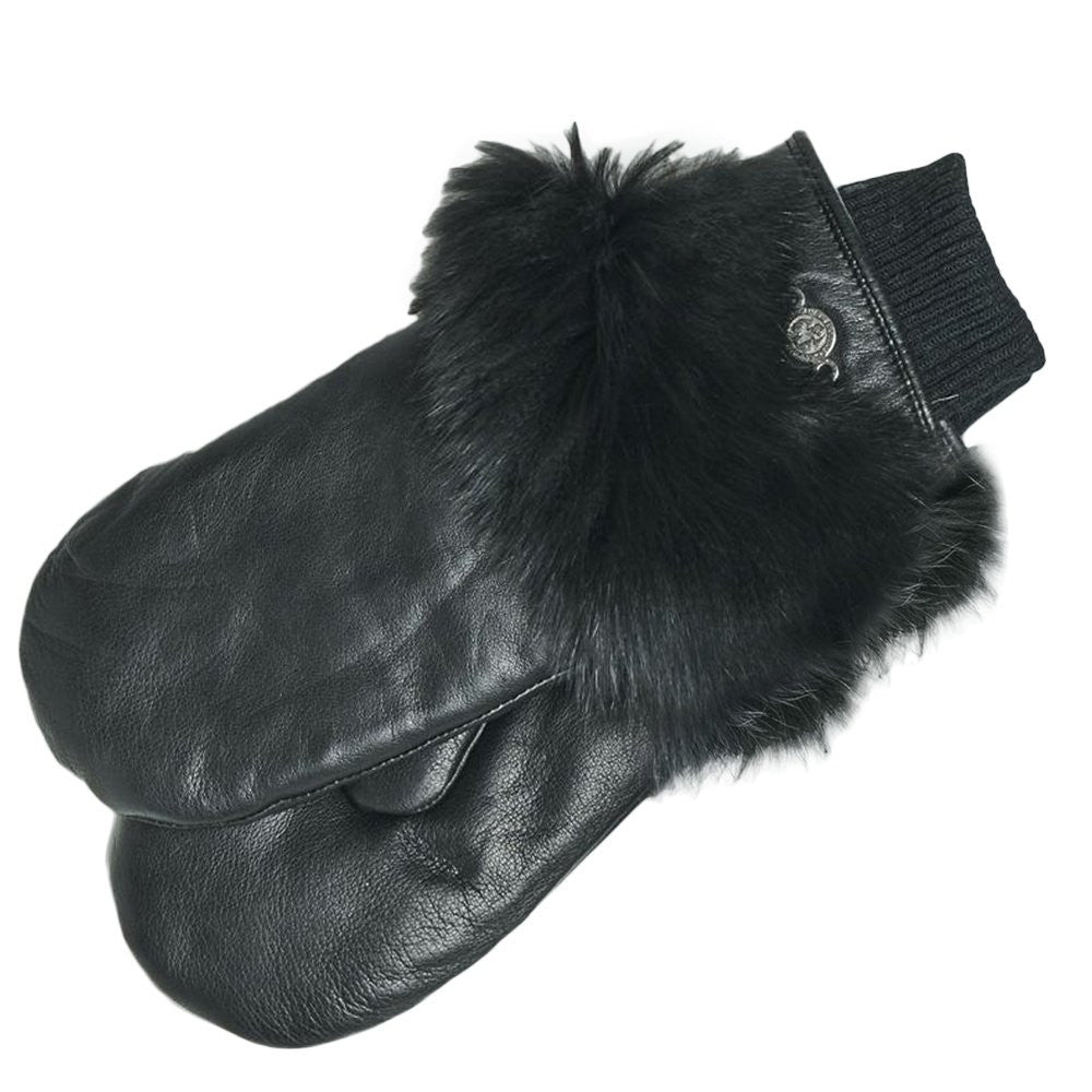 Calaycafe Leather Mitt with Real Fur (Women's)