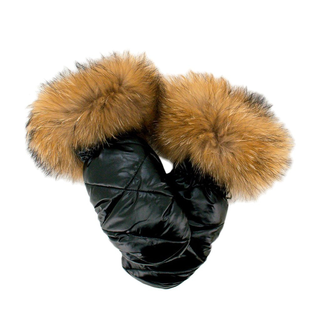 Calaycafe Glenn Cozy Puff Mitt with Real Fur (Women's)